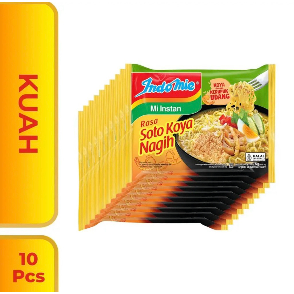 Indonesia Indomie Soto Koya Nagih / Instant Noodles Soup Soto Koya  10 pc