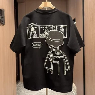 BEAR BABY เสื้อยืดเด็กผู้ชาย คอลเลคชั่นฤดูร้อน 2026 ลายการ์ตูน เท่และมีสไตล์ แขนสั้นลำลอง ทรงหลวม