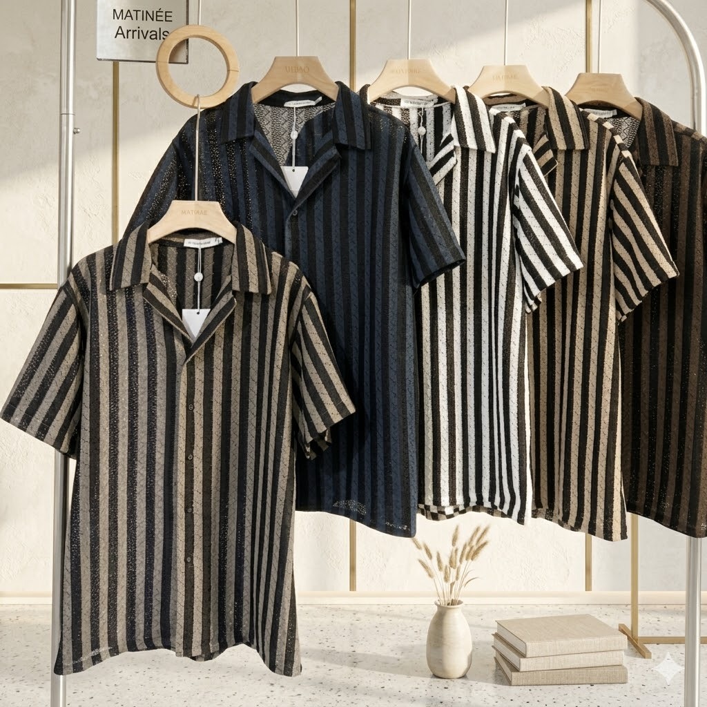 เสื้อเชิ้ตผู้ชาย เสื้อเชิ้ตลายทางผู้ชาย ดีไซน์เรียบหรู ใส่สบายทุกโอกาส