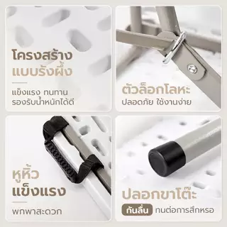 โต๊ะขายของ โต๊ะแคมป์ปิ้งพับได้ โต๊ะปิคนิคพับเก็บได้ ขาเหล็กแข็งแรง พกพาสะดวก ไม่ต้องประกอบ [ส่งจากไทย]