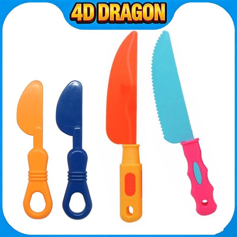 มีด พลาสติกเด็ก KIDART (3 แบบ) มีดตัดตรง/ตัดเป็นคลื่น 1 โหล/แพ็ค ปลอดภัย ไม่แหลมคม เหมาะกับแป้งโดว์และครีเอฟท์