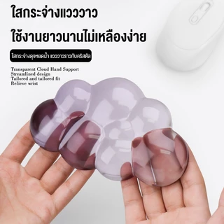Hills แผ่นรองเมาส์โปร่งใส ที่วางคีย์บอร์ด แผ่นรองข้อมือซิลิโคนสํานักงาน เพื่่อสุขภาพในการทำงาน ตามหลักสรีรศาสตร์