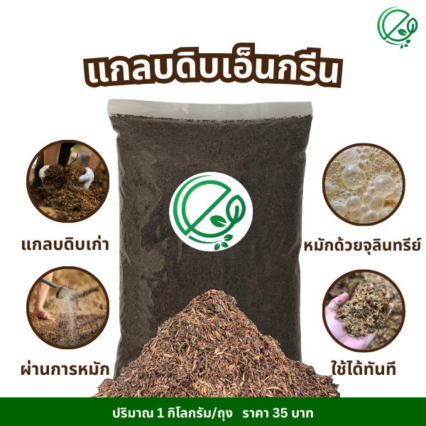 เอ็นกรีน แกลบดิบเก่า ผ่านการหมัก ใช้ได้ทันที