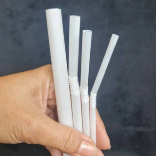 หลอดมันสำปะหลัง 5-12 มม. เนื้อสัมผัสเหมือนพลาสติก ย่อยสลายได้จริงมีใบรับรอง
