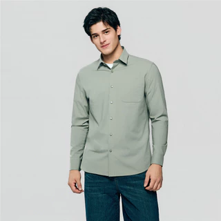 GIORDANO เสื้อเชิ้ตผู้ชาย Men's Slim Pocket Easy Care Shirt 01046005