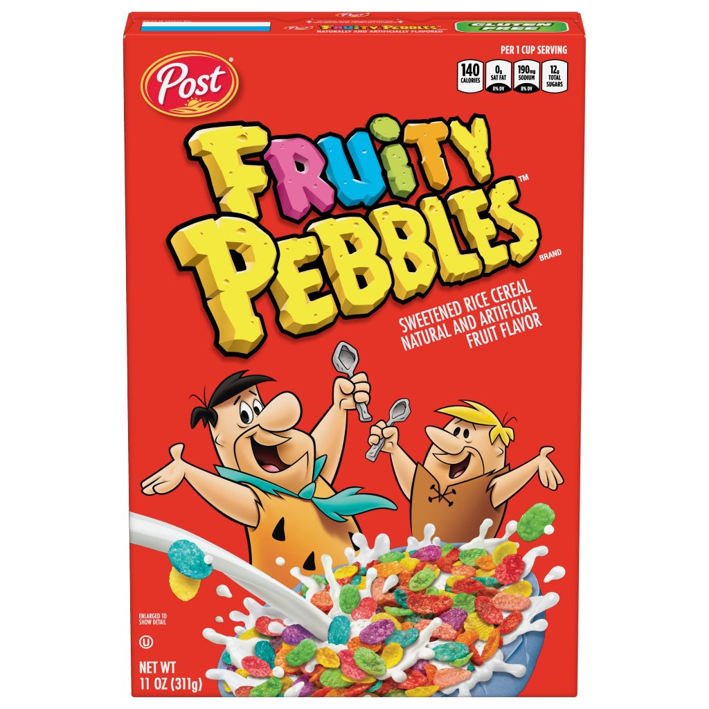 Post Fruity Pebbles Cereal 311g ฟรุ๊ตตี้ เพ็บเบิลส์  ซีเรียล (กลิ่นผลไม้รวม)
