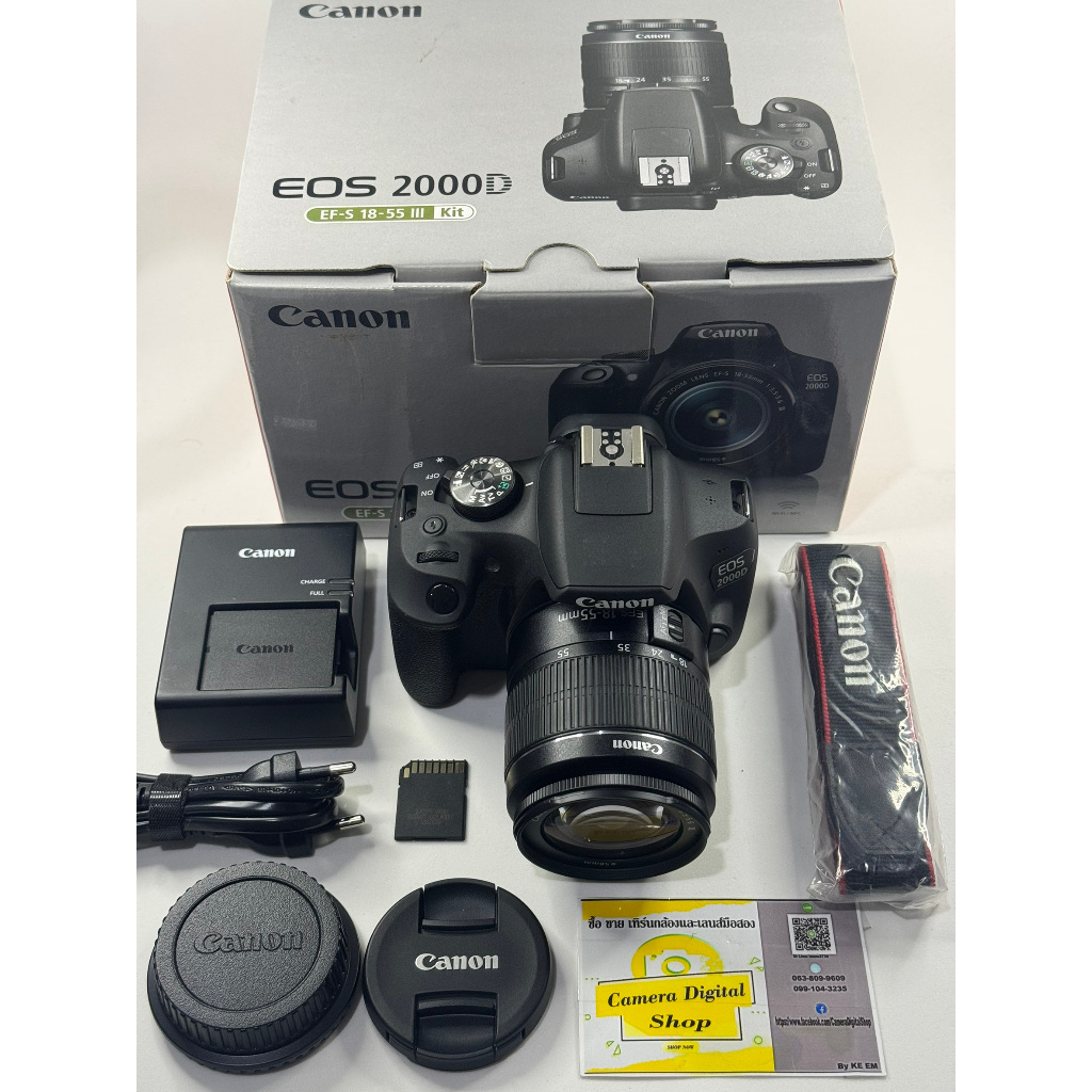 กล้องมือสองCanon EOS 2000D + Lens Canon 18-55mm F3.5-5.6 III
