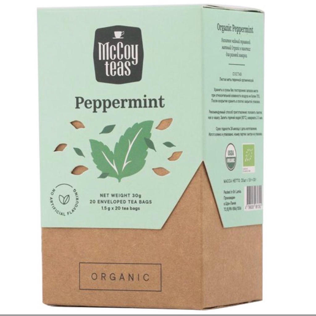Mccoy Teas Organic Peppermint Tea/Chamomile Tea 1.5g Pack 20 แม็คคอยทีชาคาโมมายด์