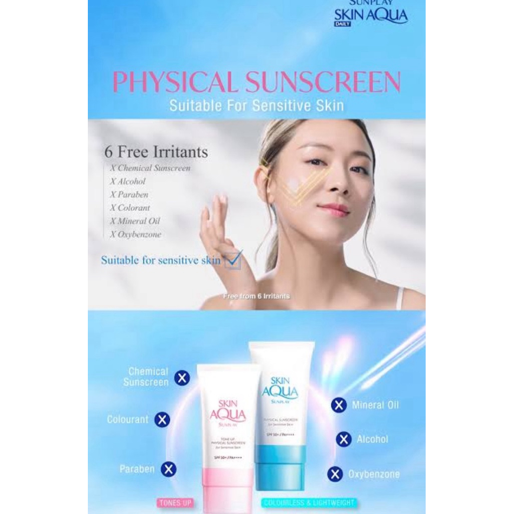 SUNPLAY Physical Sunscreen Spray SPF 50+ PA+++ 100ml