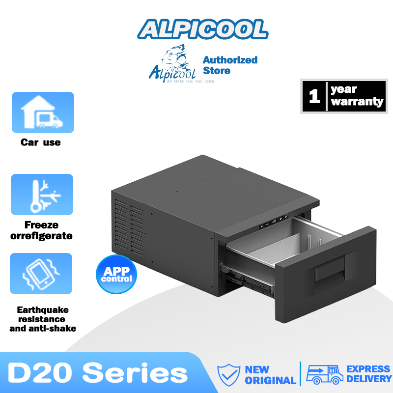 Alpicool ตู้เย็นD20/D30 Car Cooler DC/AC Compressor Freezer220V/12V/24V ตู้แช่แข็งแบบพกพาสำหรับใช้งานกลางแจ้ง