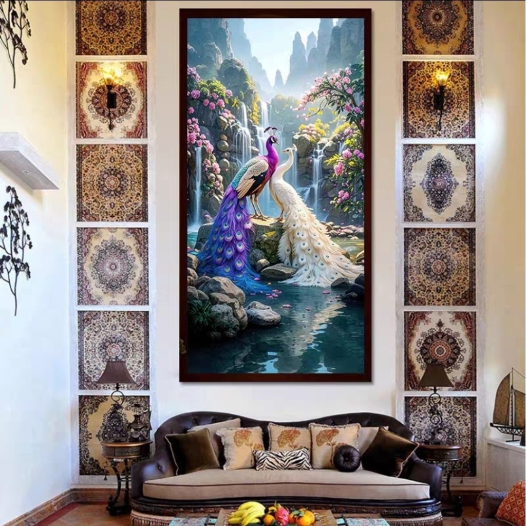 E360ชุดปักครอสติชเส้นด้าย Cross stitch ครอสติชผ้าพิมพ์ลาย งานฝีมือ DIY งานเย็บ...