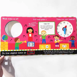 หนังสือฝึกบอกเวลา Click! Clack! Clock! (Board Book) หนังสือเด็ก ฝึกบอกเวลา บอร์ดบุ๊ค earn to tell the time