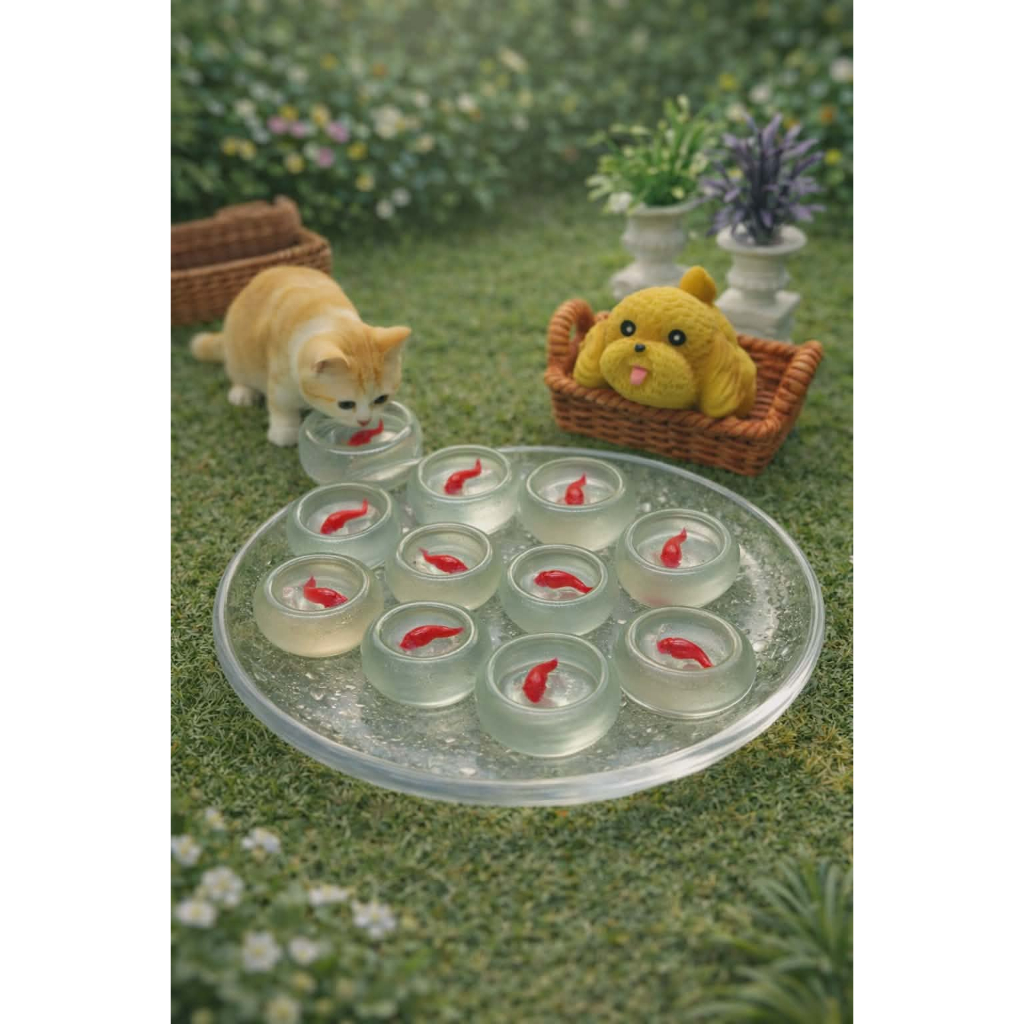 ่j802 อ่างปลาจิ๋วจำลองขนาด1.1 cm แพ็คละ10 ชิ้น