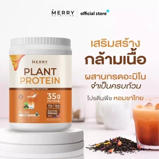 Merry Plant Protein โปรตีนพืช 5 ชนิด : รส Thai Tea Flavor 1 กระปุก 2.3lb. / 1,050g. [ 20 Servings ]
