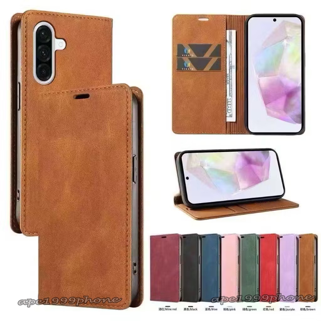 เคสฝาพับหนัง ล็อคได้ สำหรับ SAMSUNG A07 5G A17 A37 A57 A15 A25 A05 A05S A04S A55 A35 A06 A16 A26 A36 A56 เคสกระเป๋า