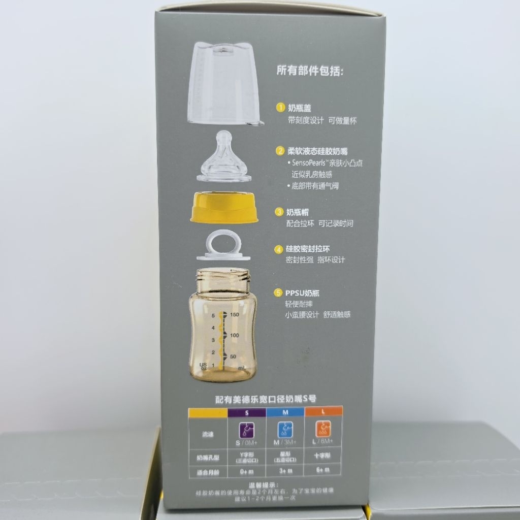 ขวดนม medela PPSU ขวดสีชา 5 oz จุก 0+ ราคา ถูกที่สุด ดีลบีเคเค แกลเลอรีภาพที่ 3
