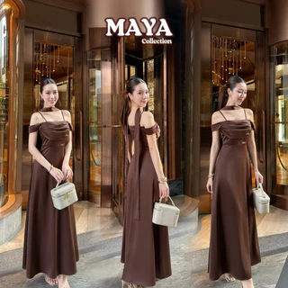 ชุดเพื่อนเจ้าสาว ชุดเดรสออกงานสาวอวบ MAYA G144 ชุดไปงานแต่งานs-3xl