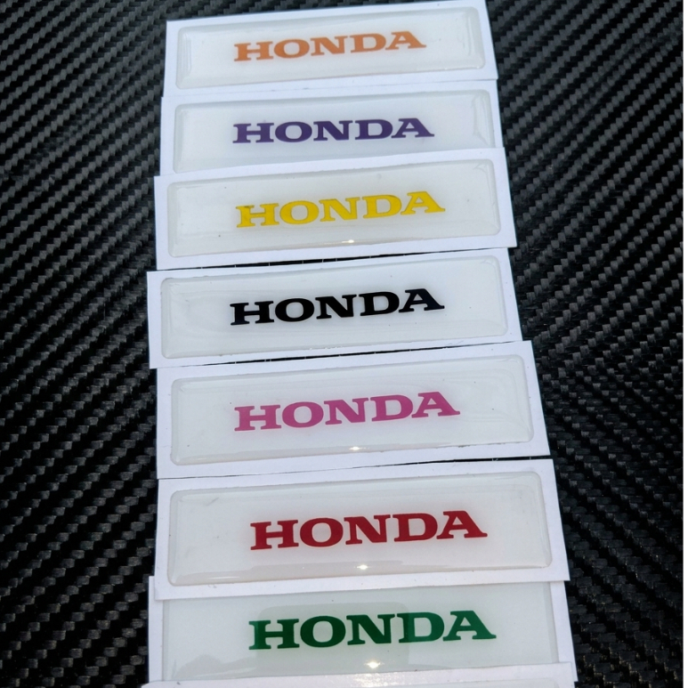 สติ๊กเกอร์ HONDA เรซิ่น 3D ติดหน้าตะกร้า WAVE | โลโก้ฮอนด้า ติดหน้ารถเวฟ งานนูนกันน้ำ กันแดด แต่งรถมอไซค์