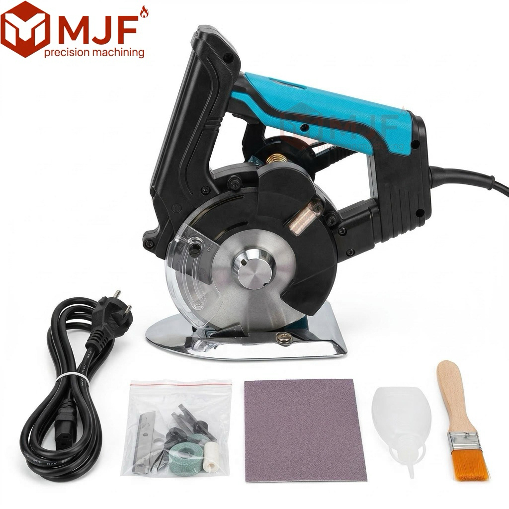 MJFเครื่องตัดผ้าใบกลมแบบไดเร็คS06-125（5นิ้ว)ปรับความเร็วได้ เครื่องตัดผ้าไดเร็คใบมีด8เหลี่ยมเกรดดี/ทนใช้ รับประกัน1ปี