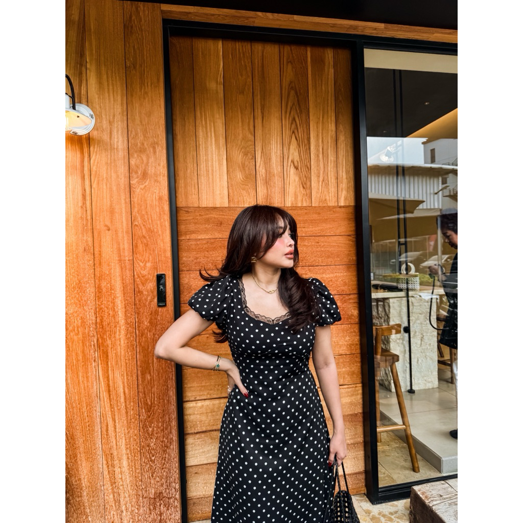 Chuuclothing Mona dot dress [พร้อมส่ง] เก็บโค้ดหน้ากิจกรรม ราคา ถูกที่สุด ดีลบีเคเค แกลเลอรีภาพที่ 8
