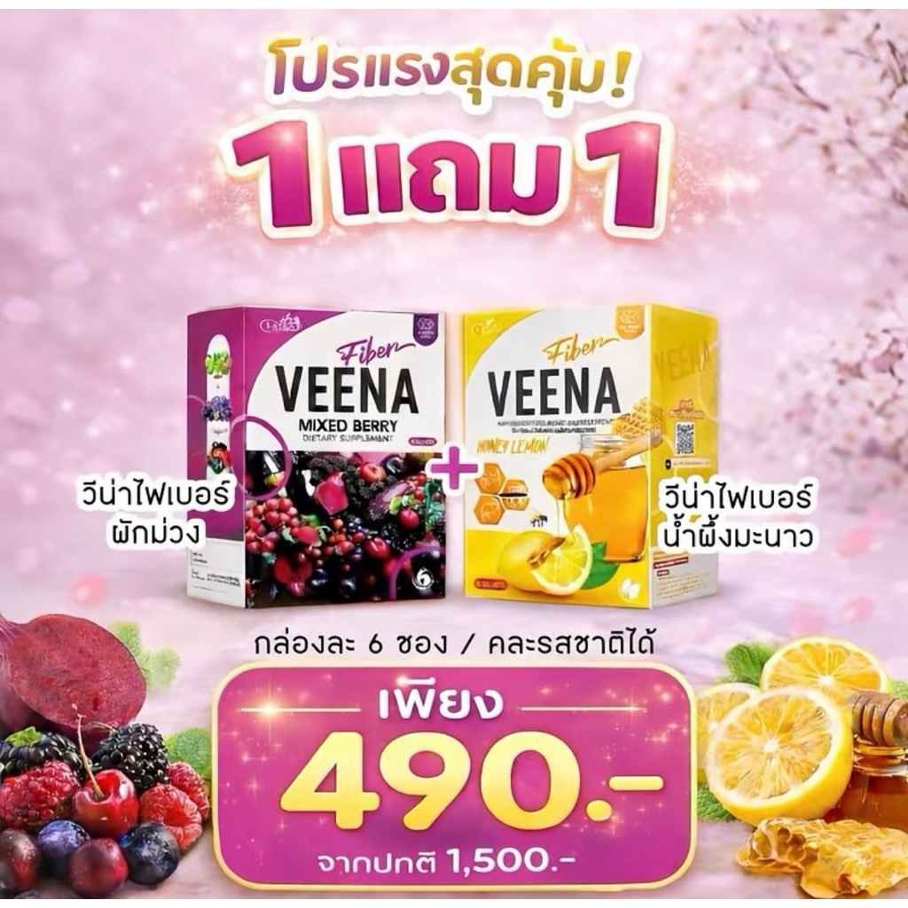 วีน่าไฟเบอร์ 1 แถม 1