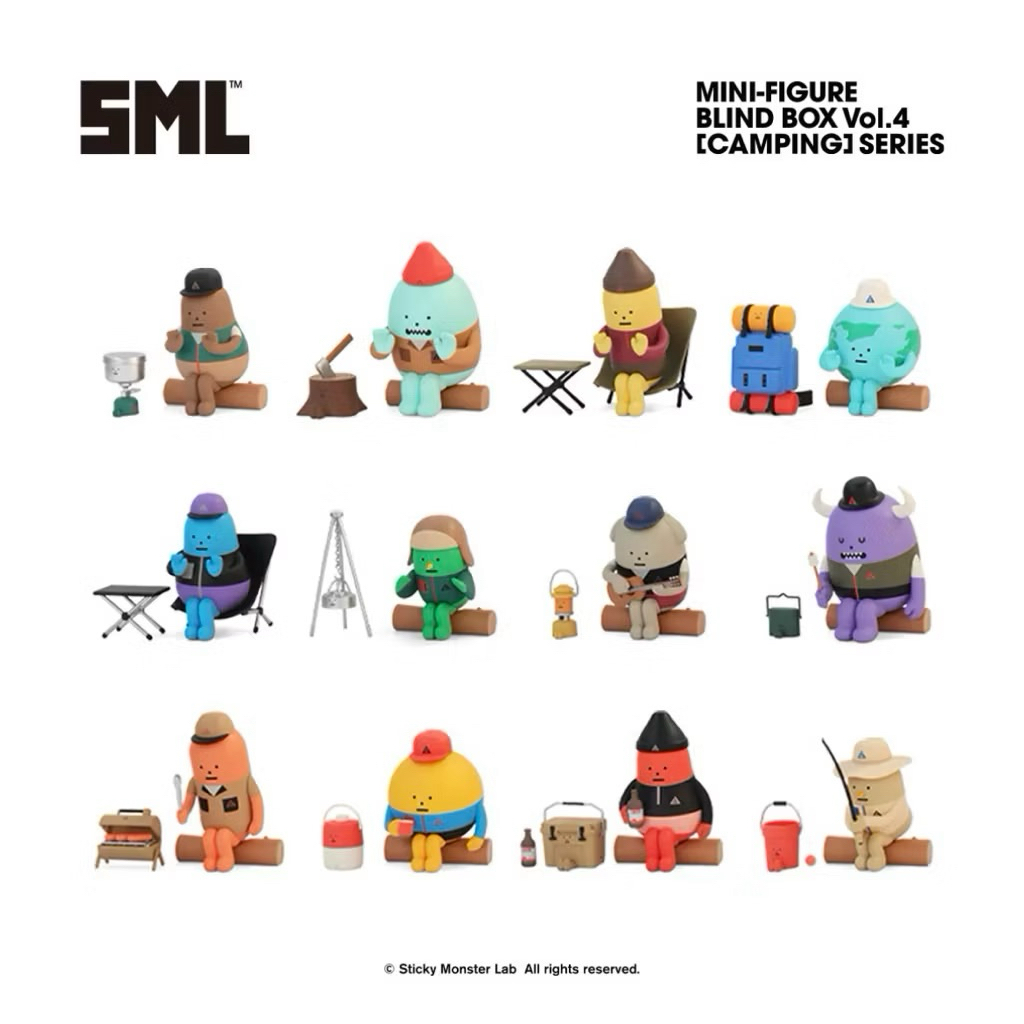 [ยกBox] ของแท้💯พร้อมส่ง Sticky Monster Lab - SML MINI FIGURE Vol.4 Camping Series