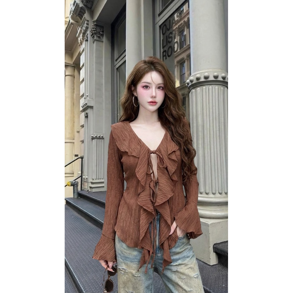 Whisper Ruffle Top เสื้อระบายเลเยอร์พลิ้ว ใส่สวยดูเพรียว รูปที่ 2