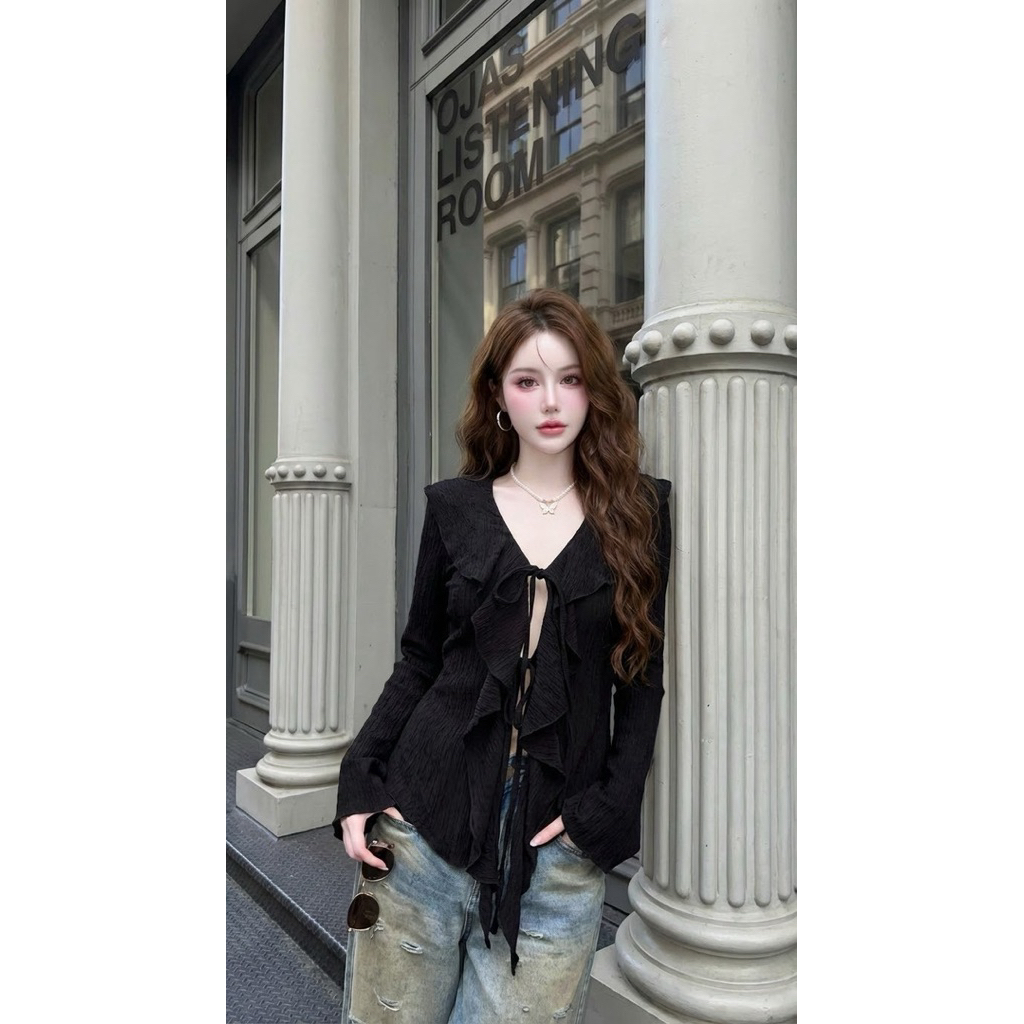 Whisper Ruffle Top เสื้อระบายเลเยอร์พลิ้ว ใส่สวยดูเพรียว รูปที่ 8
