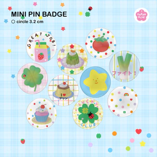 Mini pin badge เข็มกลัดจิ๋ว 3.2 cm สีสันสดใส น่ารัก💖🍀🐬 ติดกระเป๋า หมวก เสื้อผ้า⭐️