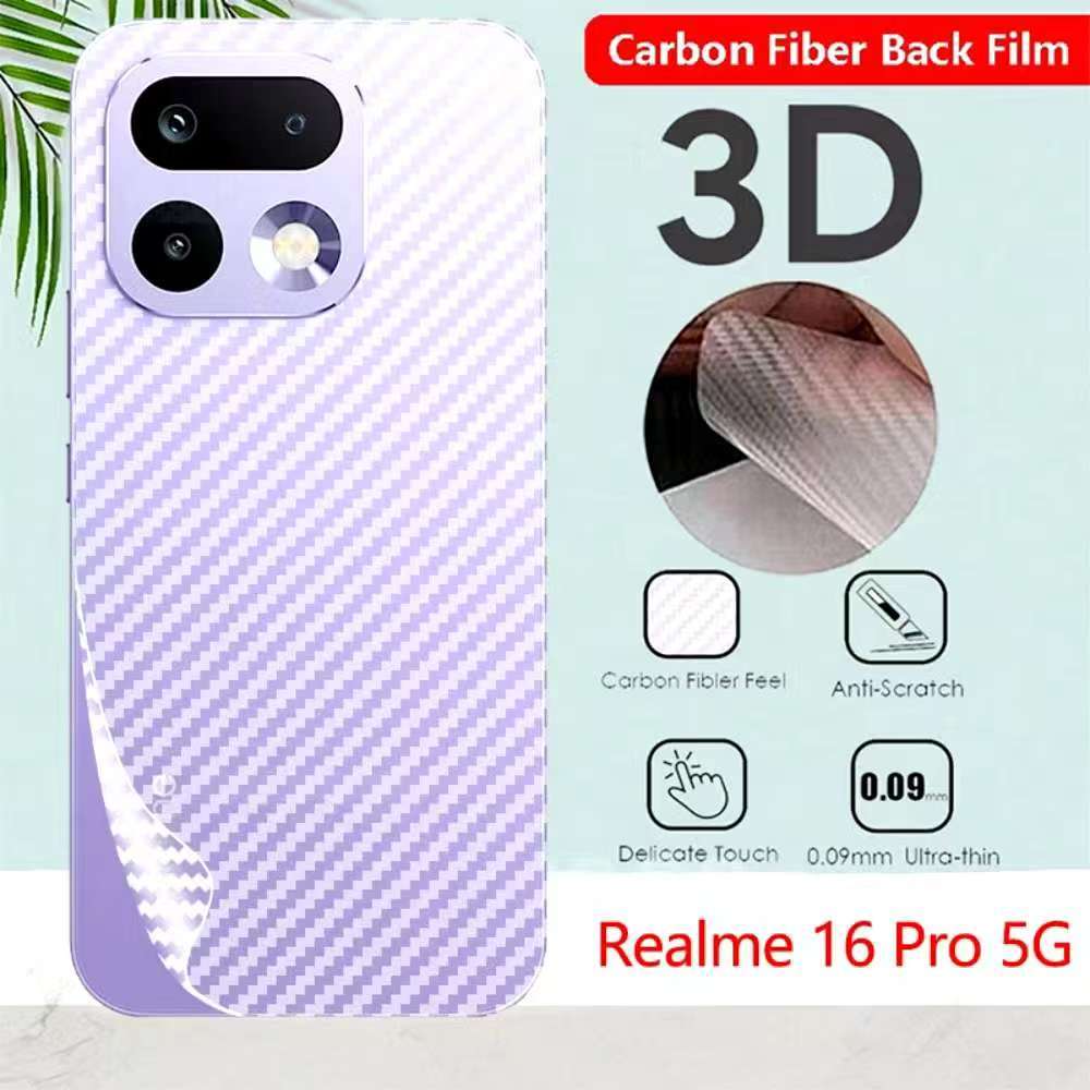Realme16 5G/Realme16 Pro 5G/Realme16Pro(ส่งในไทย)ฟิล์มหลังลายเคฟล่าrealme 16 5G/realme 16 Pro 5G/realme 16Proตรงรุ่น