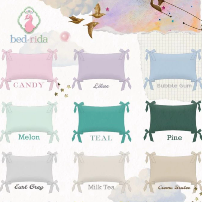 BEDRIDA ปลอกหมอนหนุนผูกโบว์ 20 x 30 นิ้ว สีพาสเทลสุดน่ารัก thumbnail 10