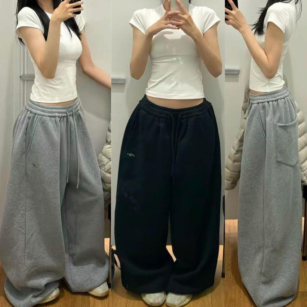 กางเกงขากว้างผู้หญิง Beryl ทรงหลวมใส่สบาย สไตล์สปอร์ต: แฟชั่นที่คุ้มค่า