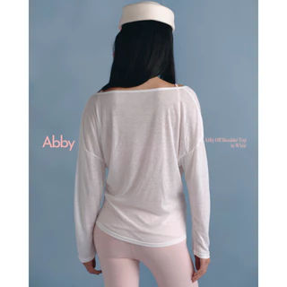 when.we.stretch - Abby Off Shoulder Top เสื้อแขนยาวออกกำลังกาย ผ้าระบายอากาศได้ดี