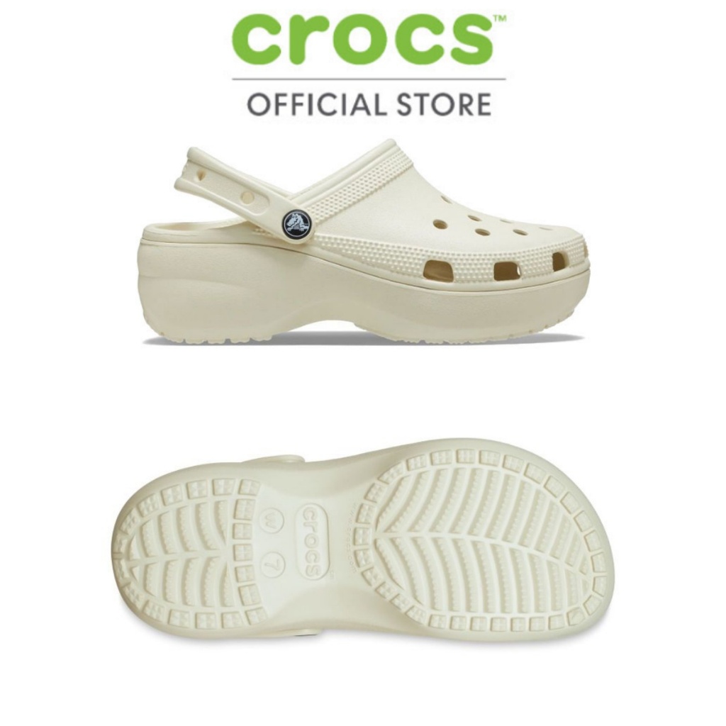 CROCS รองเท้าลำลองผู้หญิง CLASSIC PLATFORM CLOG รุ่น 2067502Y2 - BONE