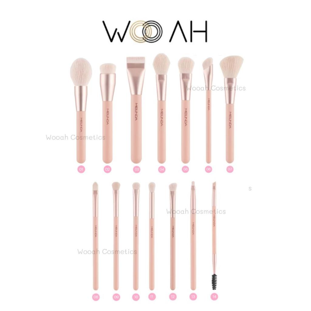 MEILINDA Ballerina Basic Brush No.01-14 ( MC4316 ) แปรงแต่งหน้า ขนแปรงนุ่ม