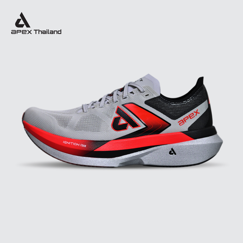 Apex Swift 2.0 Pro รองเท้าวิ่งถนน มีคาร์บอน น้ำหนักเบา สี Gray/Red