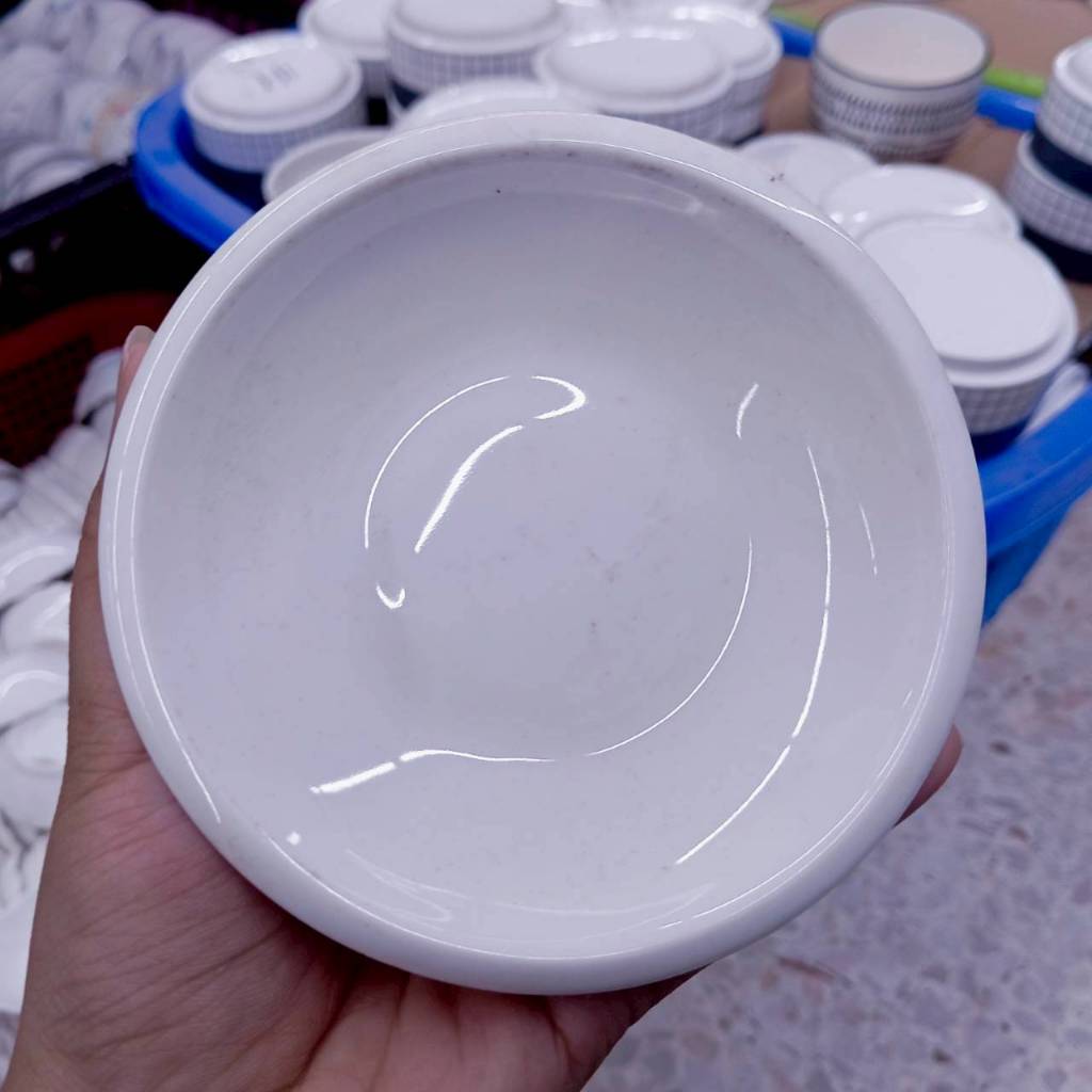 ถ้วยเซรามิก 4.25 นิ้ว ถ้วยน้ำจิ้ม ถ้วยลายดอกไม้หลายสี ทำจากเซรามิกเนื้อดี เข้าไมโครเวฟได้