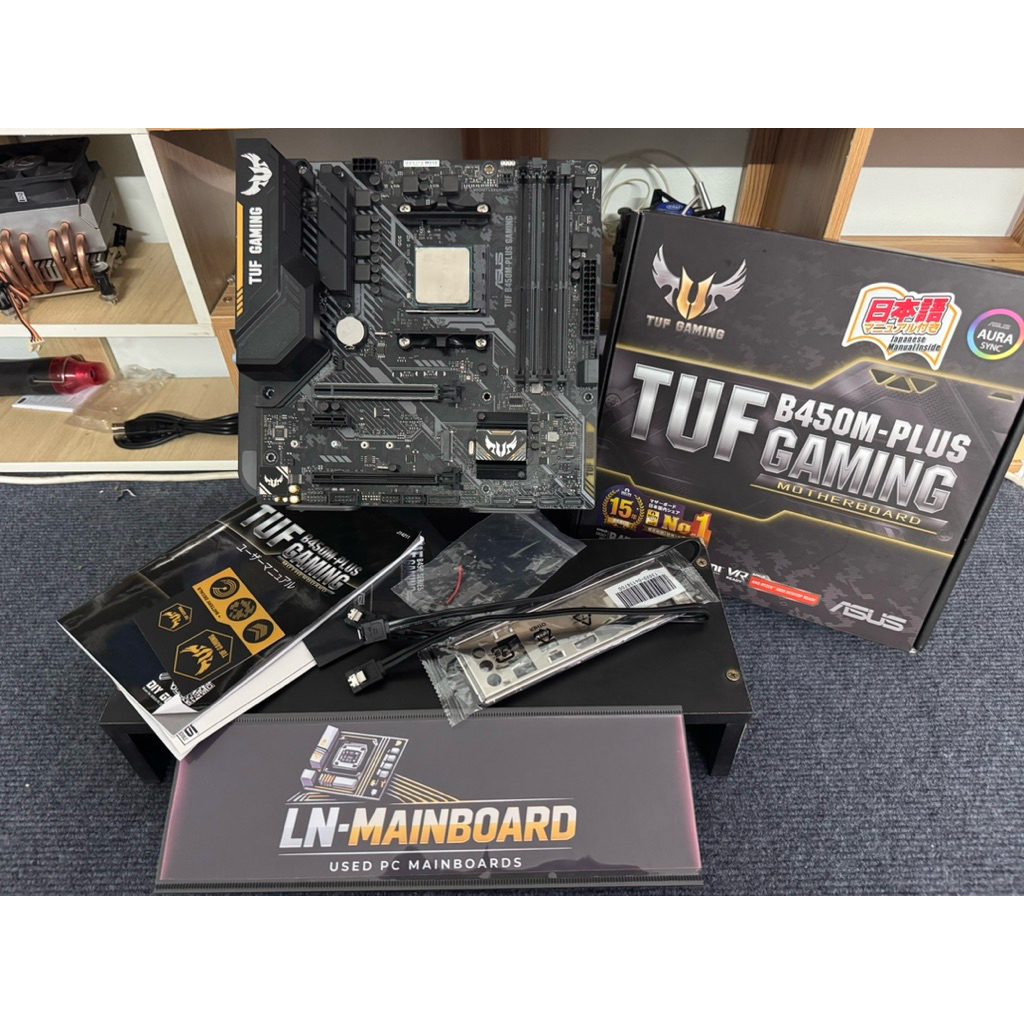 [Mainboard มือสองพร้อม CPU] Asus Tuf B450M-Plus Gaming + CPU Ryzen 5 1600x AM4