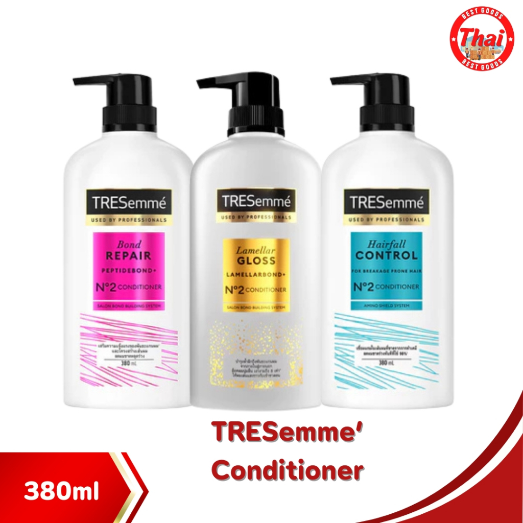 เทรซาเม่ ครีมนวดผม ขวดเดียว 380มล มีให้เลือก 3สูตร Tresemme Conditioner 380Ml(1pcs)