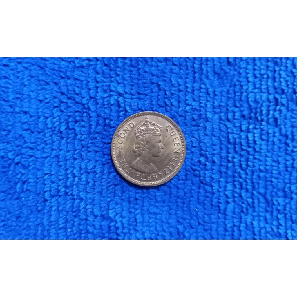 ( BK-606) เหรียญ 1975. 10 เซนต์ ฮ่องกง ( Hong- Kong 10 Cents )