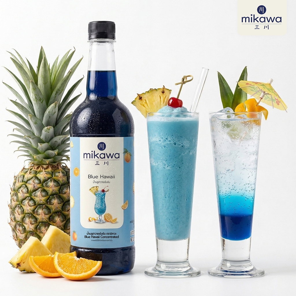 มิคาวะ สควอช บลูฮาวาย 740 มล. MIKAWA CONCENTRATED BLUE HAWAII SQUASH 740 ML