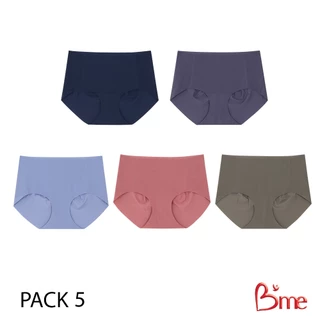 B'me กางเกงในเอวกลางไร้ขอบไร้ตะเข็บ รุ่น ME7A1P (แพ็ก 5 ตัว) คละสี