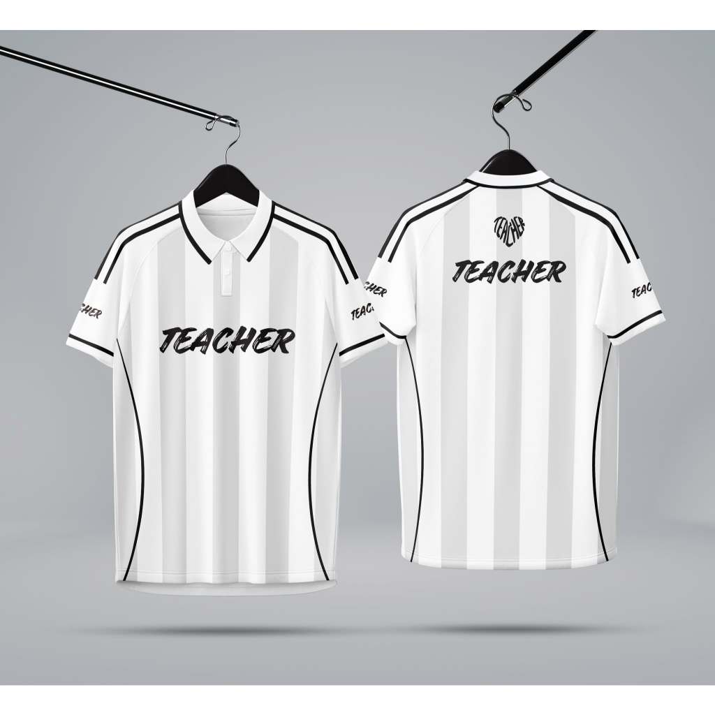 เสื้อโปโลคอปก เสื้อพิมพ์ลายteacher เสื้อคุณครูใส่ทำงานในวันสบายๆ เสื้อพละคุณครู