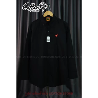 เสื้อเชิ้ต Human-A1 งานปัก Shirt ผ้า Cotton Oxford ทรงสวย ใส่ได้ทั้งชายหญิง พร้อมส่งจากไทย