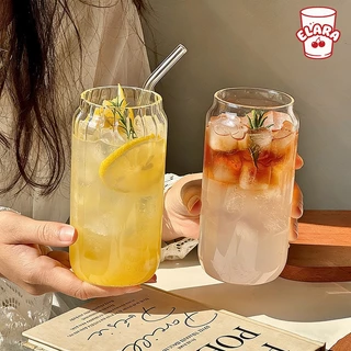 แก้วน้ำใสสไตล์มินิมอล 400/550ml แก้วกาแฟ แก้วน้ำเย็น แก้วคาเฟ่ ทนร้อนเย็น ดีไซน์สวย