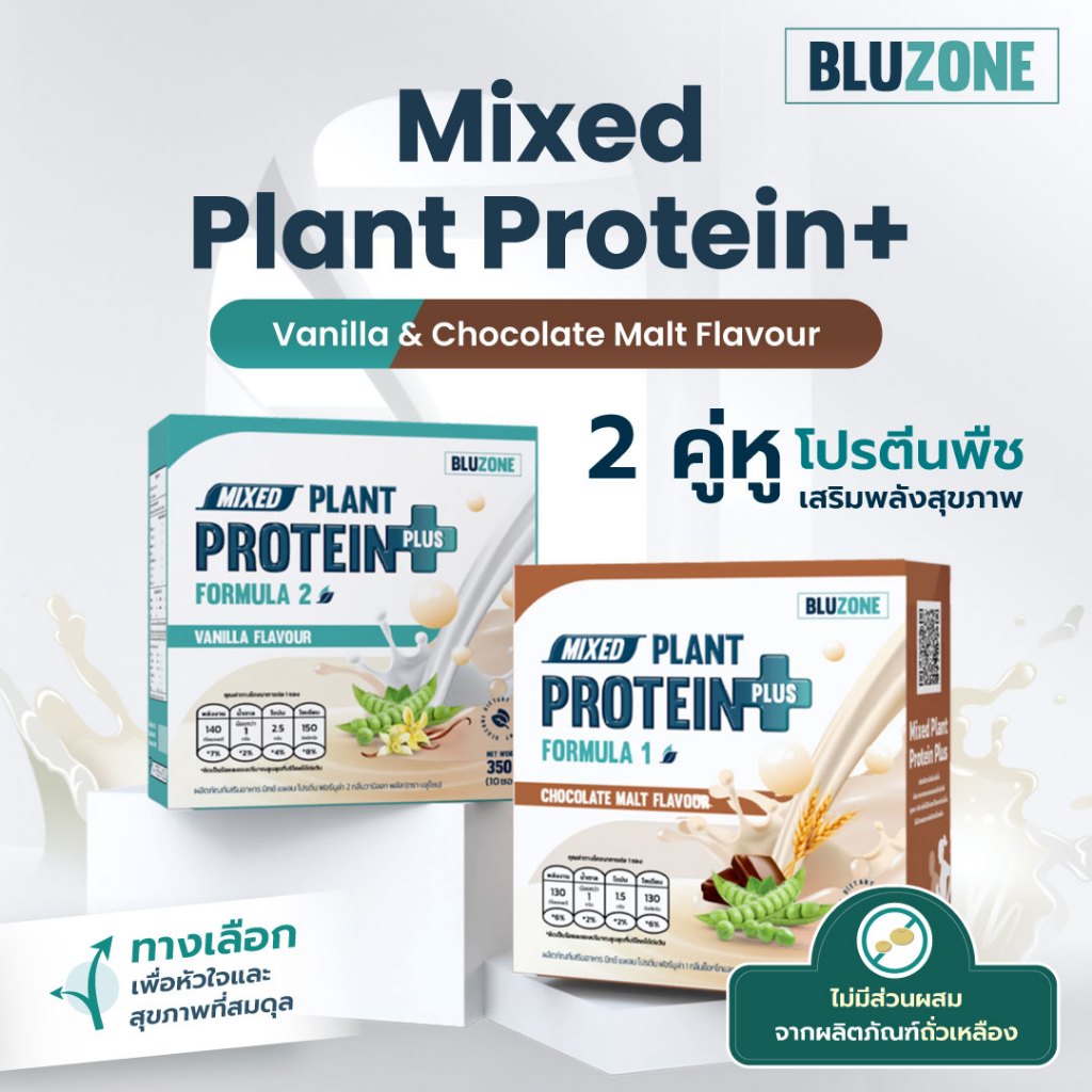 Mixed Plant Protein Plus (โปรตีนพืช) แบบกล่อง