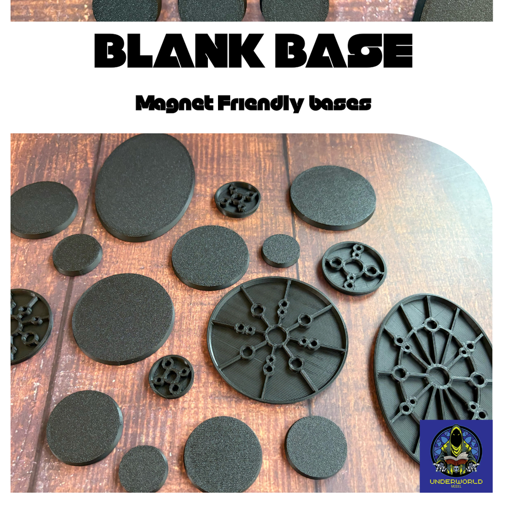 Miniature Blank bases ฐานเปล่า wargame  มีช่องติดแม่เหล็ก ฐานโมเดล