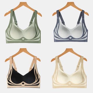 【ซื้อ 1 แถม 1】เสื้อในไร้โครง ไร้ขอบ ยกกระชับหน้าอกให้สวยได้รูป สายบ่ากว้างพิเศษ เสื้อชั้นในผญ NY072