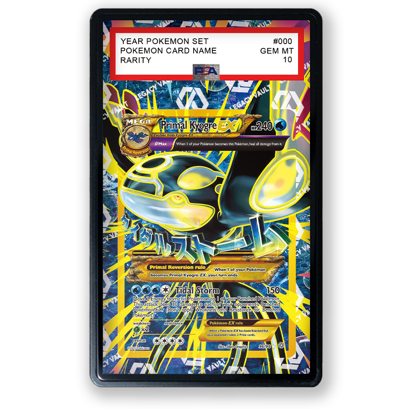 Primal Kyogre EX #96 Pokemon Ancient Origins / #93 Pokemon Japanese Bandit Ring Extended Art For PSA