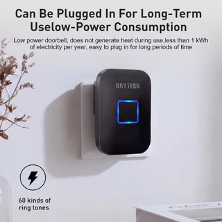 🔥ส่งไวจากไทย🔥Daytech กริ่งไร้สายไม่ใช้ถ่าน 150M Connectivity 55 Chimes Door Ring 1 Receiver 2 Button